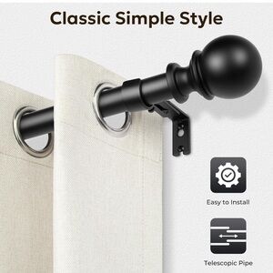 NWT - New Adjustable Curtain Rods